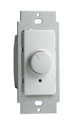 Leviton RPI06-1LW Decora 600-Watt SP and 3 Way Rotary Dimmer, White