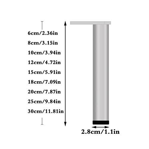 Patas ajustables para muebles con tornillos para renovar mesa y sofá 3