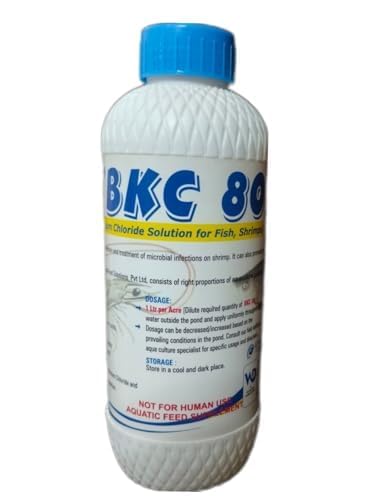 WD DE TOX BKC 80 Benzalkonium Chloride Solution 500ml for Fish & Shrimp Farming Ponds | Pure Aquatic Anti-Fungal Antibacterial Water Supplement for Aquaculture & Aquarium Water Treatment : Amazon.in: Pet Supplies WD DE TOX BKC 80 Benzalkonium Chloride Solution 500ml for Fish & Shrimp Farming Ponds | Pure Aquatic Anti-Fungal Antibacterial Water Supplement for Aquaculture & Aquarium Water Treatment : Amazon.in: Pet Supplies