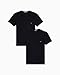 Emporio Armani Intimates 2 Pack Regular V Neck Shirt, Black/Black, L