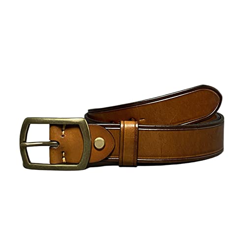 Ceinture en cuir marron polyvalente pour jeunes hommes style classique