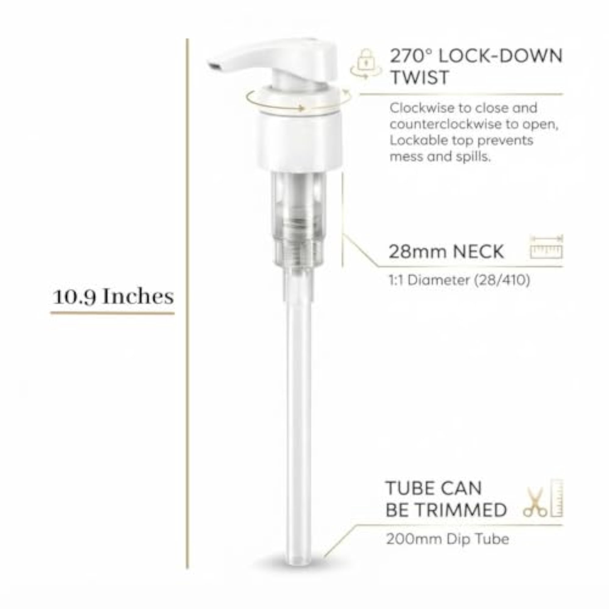 Universal Shampoo/Conditioner Dispenser Pump for 1L Bottles