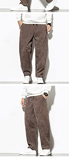 Plus Size Men Corduroy Casual Pants Loose Trousers Retro Harem Pants Chinese Style3