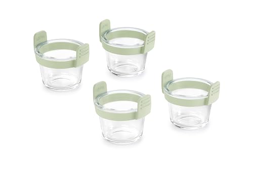 Lékué Mini vasos de vidrio transparente para Air Fryer, Set de 4