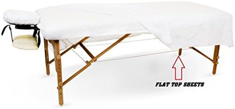 6 New White Massage Table Flat Draw Sheet Muslin T130 54x80