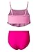 blibean Tween Girls Swimsuits Little Kids Summer Two Piece Bikini Sets Teen Girl Fashion Boho Hawaii Swim Bathing Suits Ruffled Beach Swimwear Traje Baño Niñas Size 8-9 Year Old Rose Pink