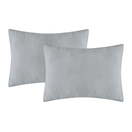 Image of Organic Cotton Muslin Mini Pillowcases with Envelope Design,2 Pack Ultra Breathable Kids Toddler Pillowcases for Boys and Girls- 13 x 18 inches (Grey)