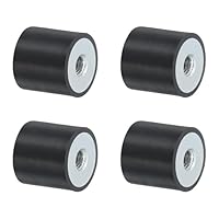 QUARKZMAN 4 Stück 20 x 20mm M6 Gummidämpfer, Multi-Typ-Gummipuffer,Schwingungsdämpfer für Motorraum und Luftkompressoren