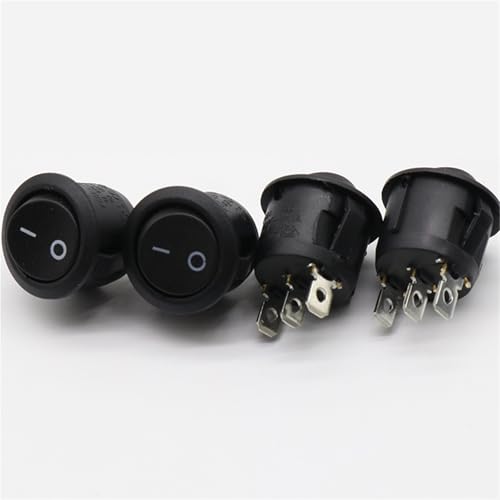 Mini interruptor basculante redondo para arreglar fallos eléctricos en cajas de control