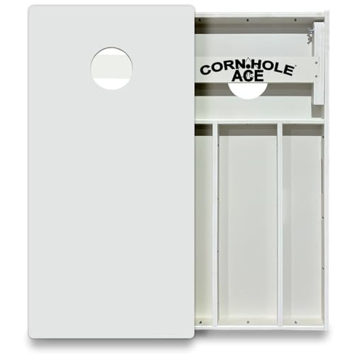 CornholeAce All Weather Professional Cornhole Boards | Plain Not Coated | Made of 3/4 inch PVC, Includes Handles, Official Pro Tournament Style, Waterproof