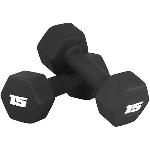 CAP Barbell Neoprene Dumbbell Weights Pairs & Sets | Black