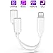 Produktbild Kopfhörer-Adapter für iPhone 7 Kopfhörer-Adapter-Splitter für iPhone 8/8 Plus/X / 7/7 Plus/Xs/XsMax/XR Kopfhörer Musikadapter Ladekabel (Support Calling + Charge + Music + Control) Konverter Weiß