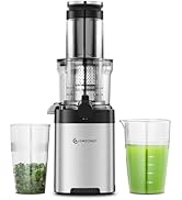 AMZCHEF Cold Press Juicer met 79MM Grote Opening voor Heel Fruit Orange Apple Citrus Carrot - Roe...
