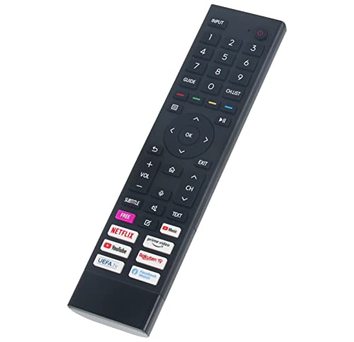 VINABTY Mando a Distancia de Voz reemplazado para ERF3B80H Hisense A6BG TV 43A6EG 43A6FG 43A6GG 43A6HG 43A6EGCH 43A6BGTUK 43A6CGTUK 43A6EGTUK 43A6FGTUK 50A6BG 50A6DGCH 50A6EG 50A6FG 50A6GG 50A6HG