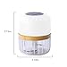 100ml Baby Food Maker, Small Electric Baby Food Processor, Mini Food Chopper Household Blenders for Garlic Veggies, Dicing, Mincing, Puree, Wireless Portable Grinder, Baby Food Mills (white)