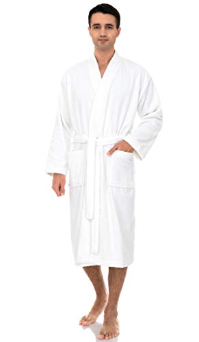 TowelSelections Mens Robe, 100% Cotton Terry Cloth Bathrobe, Soft Kimono Bath Robe for Men XS-4X3