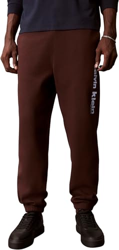 Calvin Klein Jogger Uomo Retro Graphic LV14LE252G, Marrone, L, Marrone (Rich Brown), L