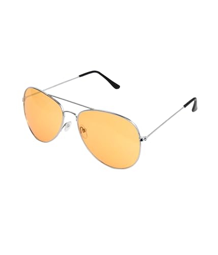 Night Driving Aviator Glasses - Anti Glare Yellow Metal Frame Night Vision for Men Women