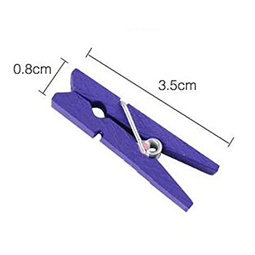 Pennenzak 100 stks/mooie mini gemengd kleur papier wasknijper ambachtelijke clips 35mm kleurrijke hout clip foto clips… - Image 7