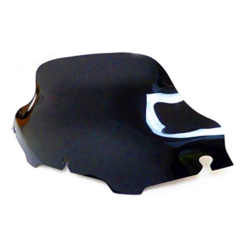 Parabrezza parabrezza moto Wave da 8 pollici per Harley FLHR FLHT FLHX Touring Electra Glide Cruiser (Nero)