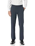 Haggar mens Premium No Iron Khaki Classic Fit Expandable Waist Flat Front Casual Pants, Charcoal Heather, 38W x 30L US