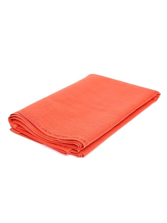 megisha Men's Premium Semi Lenan Cotton Unstitched Shirt Fabric (Carrot Orange-2.25 Meter)-picture-18