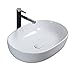 Lavandino da banco resistente e facile da pulire moderno ovale bianco sopra il bancone bagno Vanity ciotola per armadio lavabo (colore : bianco, dimensioni: 49x35x14cm)