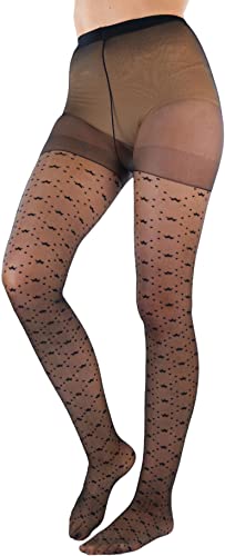 Image of ToBeInStyle Women's Valentine Day Themed Opaque Sheer Pantyhose w /Heart Love