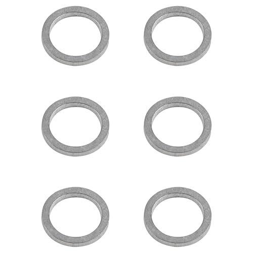 Image of 6PCS 90430-14M09-00 Oil Drain Plug Gasket, 90430-14228-00 Crush Washer Seal Ring Compatible with Yamaha Outboard F15 F20 F25 F30 F40 F50 F60 F70 F80 F100 F115 F150 F200 F225