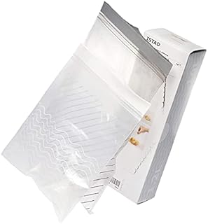 50 IKEA resealable bags (ISTAD) - GREY - ziplock - food freezer sandwich bags - 25 x 1.2L + 25 x 2.5L