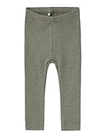 NAME IT Unisex Baby Nbnkab Legging Noos, Dusty Olive/Detail:melange, 86
