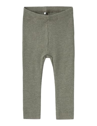 NAME IT Unisex Baby Nbnkab Legging Noos, Dusty Olive/Detail:melange, 80