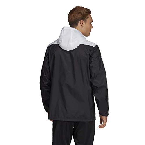 adidas Men\'s Tiro Windbreaker, Black/White, X-Large