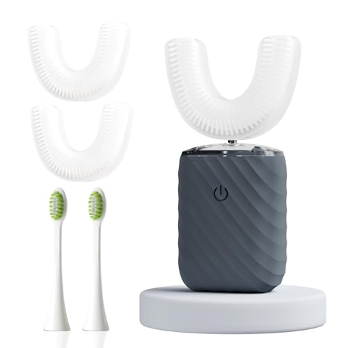 ELOTAME Sonic Electric U Shaped Toothbrush for Adults Automatic Full Mouth Cleaning Toothbrush 360 Stain Removal IPX7 Waterproof Rechargeable