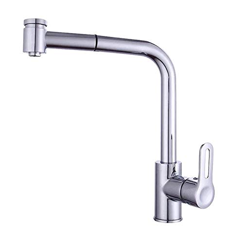 Kitchen Canteen Restaurant Copper Lead-free Kitchen Can Pull The Sink Single Single Control And Cold Water Faucet Siks Taps