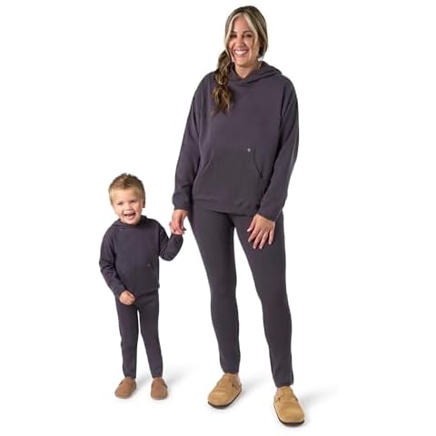 Modern Moments by Gerber Baby Girls' Mommy and Me Hooded Waffle Sweater Knit Top and Legging Set, Dark Grey, Medium Cover