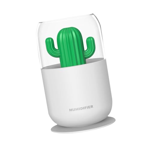 NOLITOY Mini Kaktus Luftbefeuchter mit Nachtlicht