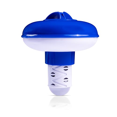 Floating Chlorine Dispenser for Hot Tub & Pool Adjustable Tablet Holder Spa & Swimming Pool Chemical Floater Chlorine Tablet Dispenser for Spa Jacuzzi & Pools
