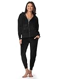Felina - Womens Velour Zip Hoodie and Jogger Set Soft 2-Piece Tracksuit Lounge Set