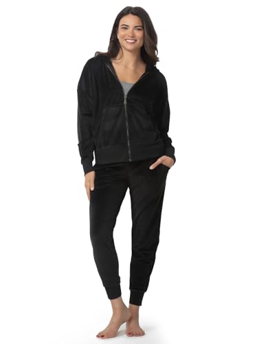 Felina - Womens Velour Zip Hoodie and Jogger Set Soft