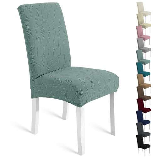 Ystyle Fundas Sillas de Comedor Pack 2 Extensible, Fundas Sillas Elástico Universal Ajustables, Súper Suave Cómodo Antiarañazos para Banquetes Hogar Restaurante Hotel, Verde