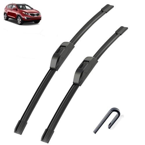 Essuie-glace Kia Sportage anti trace kit balais avant revêtus pour pluie intense