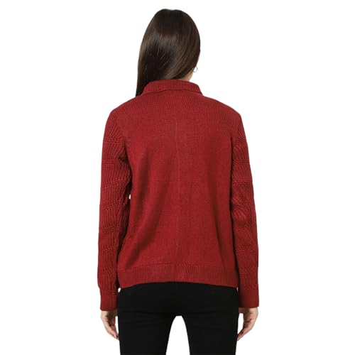 Image of Van Heusen Women's Regular Fit Full Sleeve Button Cardigan