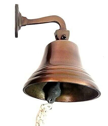 Cloches nautiques noires à suspendre au mur en corde polie pour intérieur ou extérieur - Cadeau pour elle Cover