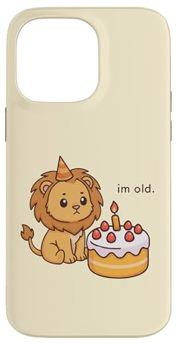 Funny Lion Birthday Im Old Bday P[L  j̎q ̎q LbY X}zP[X iPhone 14 Pro Max p