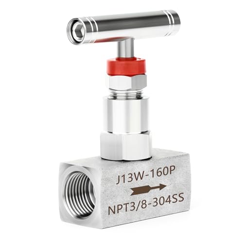 TAISHER 1PCS 304 Stainless Steel High Pressure Straight Needle Valve 3/8" Female NPT For Flow Control Water Gas Oil With Nipple by TAISHER - Image 7