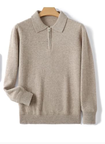 Men's 100% Merino Wool Sweater Half Zip Knitted Pullover Warm Winter Casual Long Sleeve Knit Top2