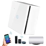 Smart Immersion Heater Timer Switch with an Installation Box, 40A 8000W WiFi Touch Boiler Switch with Timer, Smart Life APP Remote Control for Lights, Works with Amazon Alexa & Google Assistant