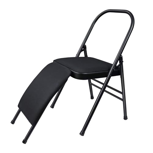 VEOCORE Yoga Chair, Yoga Auxiliary Chair with Lumbar Back Support, Relieve Back Pain Chair Foldable Yoga Chair for Balance Training, Abs & Core, Balance Handstand, Flexibility