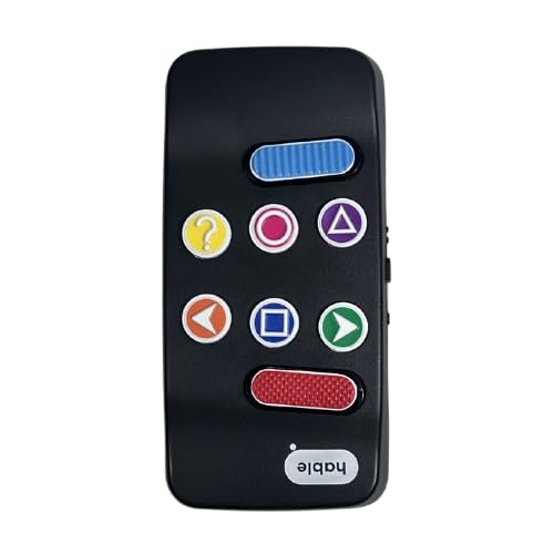 Hable Easy Smartphone Remote for Visually Impaired Seniors: Large Button Interface, Bluetooth, Compatible with All Phones & Tablets, Supports VoiceOver & TalkBack